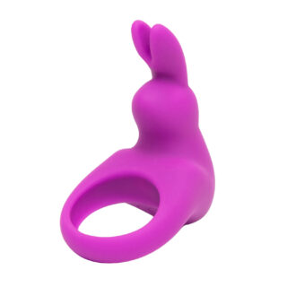 Виброкольцо с клиторальным стимулятором Happy Rabbit, фиолетовое