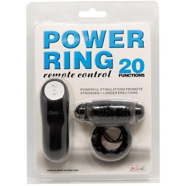 Виброкольцо Power Ring с пультом ДУ, черный