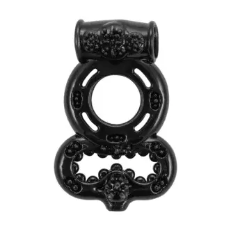 Виброкольцо с подхватом мошонки Lola Games Rings! Treadle, черное