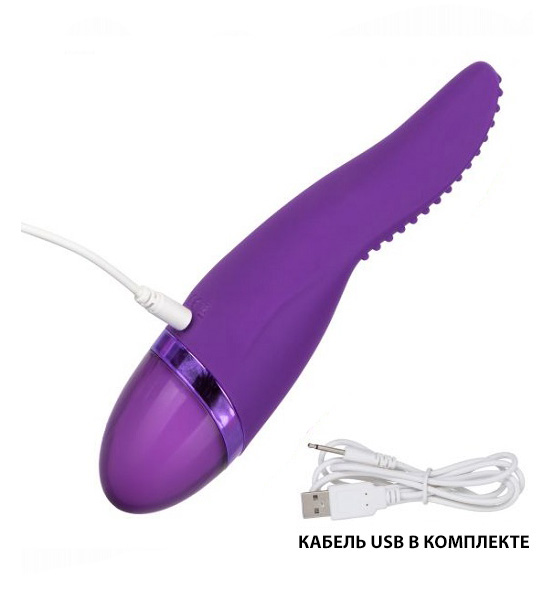 Вибратор CalExotics Aura Tickler с текстурированным язычком, фиолетовый