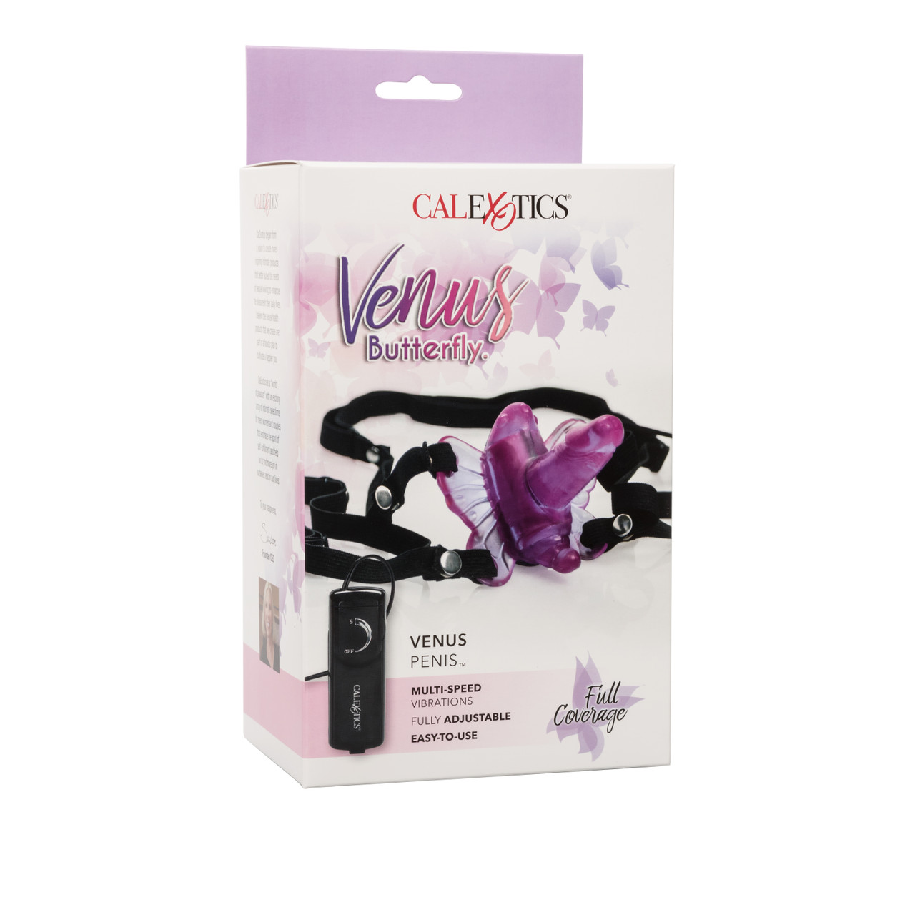 Вибротрусики с вагинальным отростком CalExotics Venus Butterfly Venus Penis на проводном управлении, розовый
