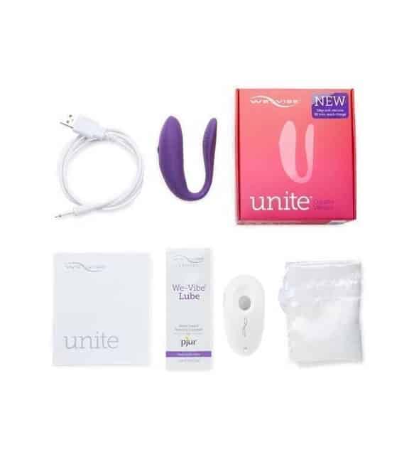 Вибромассажер для пар We-Vibe Unite 2.0 на ДУ, фиолетовый от IntimShop