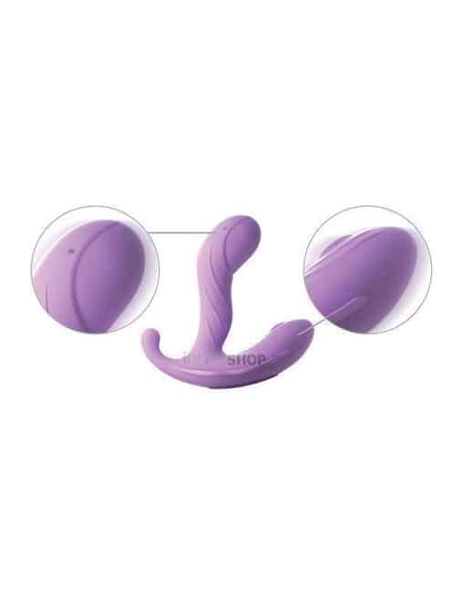 Вибромассажер для тройной стимуляции Pipedream G-Spot Stimulate-Her с пультом ДУ и функцией нагрева, фиолетовый от IntimShop