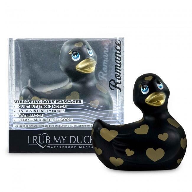 Вибратор-уточка Big Teaze Toys I Rub My Duckie 2.0 Romance, чёрный