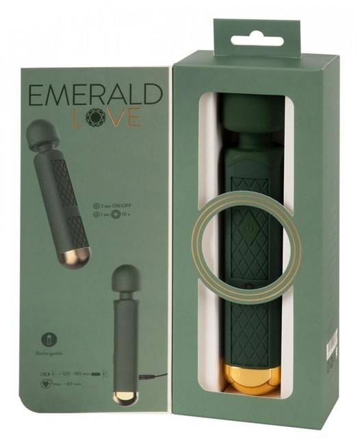 Вибромассажер Emerald Love Luxurious Wand, зеленый от IntimShop