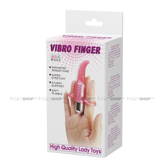 Вибромассажер на пальцы Baile Vibro Finger, розовый - фото 3