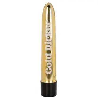 Вибратор CalExotics Naughty Bits Gold Dicker, золотистый