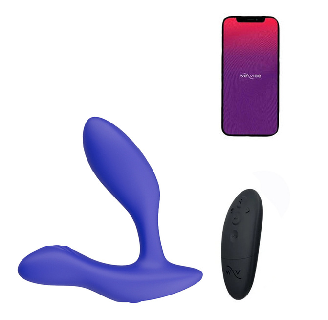 Вибромассажер простаты We-Vibe Vector+ с пультом ДУ синий