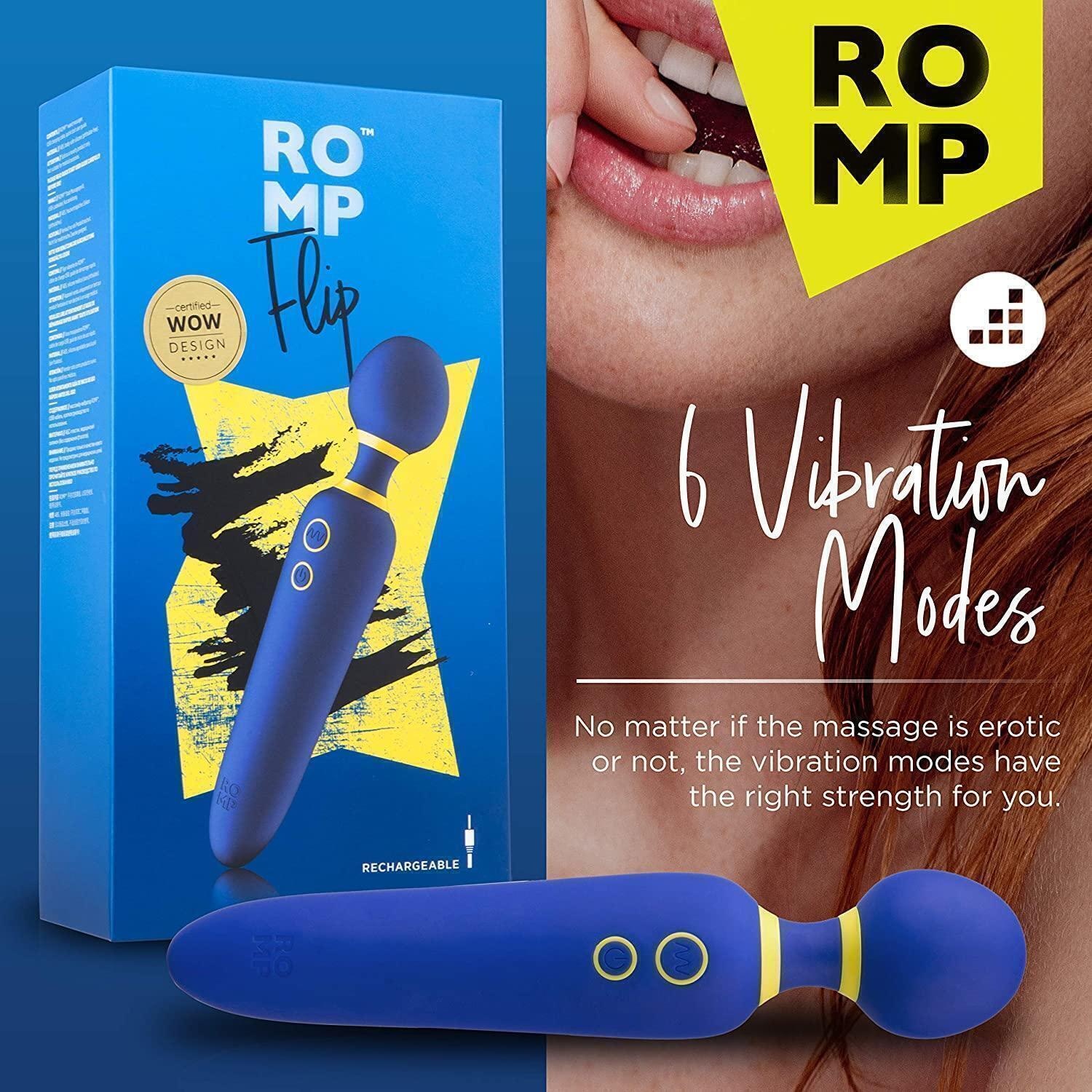 Вибромассажер Romp Flip, синий