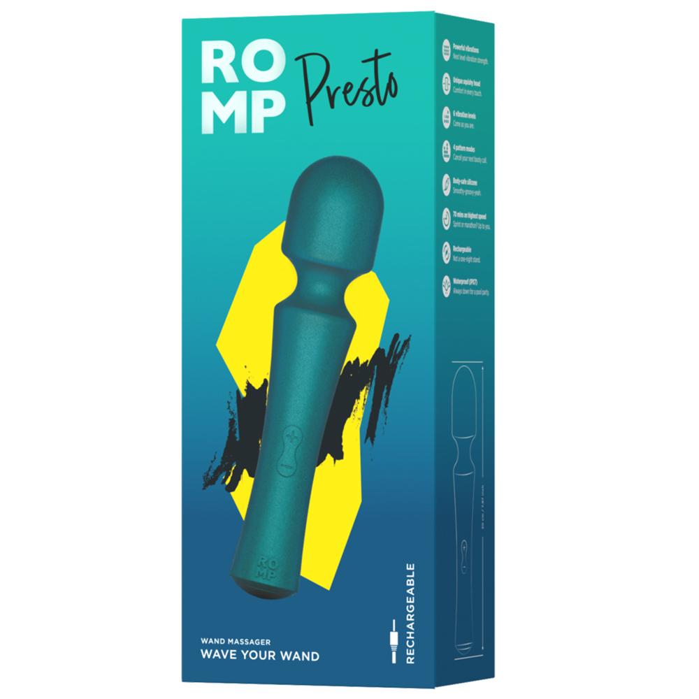 Вибромассажер Romp Presto, бирюзовый
