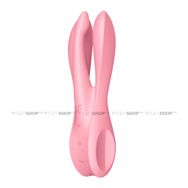 Вибромассажер Satisfyer Threesome 1 для стимуляции клитора и сосков, розовый - фото 3