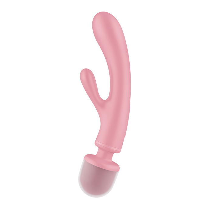 Двухсторонний вибромассажер-кролик Satisfyer Triple Lover, розовый