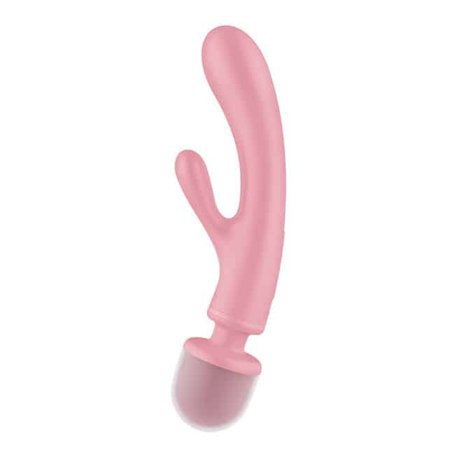 Двухсторонний вибромассажер-кролик Satisfyer Triple Lover, розовый - фото 3