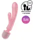 Двухсторонний вибромассажер-кролик Satisfyer Triple Lover, розовый