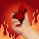 Вибратор с двойным подвижным язычком Unihorn Blaze Diablo, красный