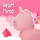 Таппинг-стимулятор с вибрацией Unihorn Heart Throb, светло-розовый