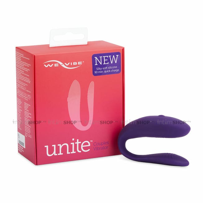 Вибромассажер для пар We-Vibe Unite 2.0 на ДУ, фиолетовый от IntimShop