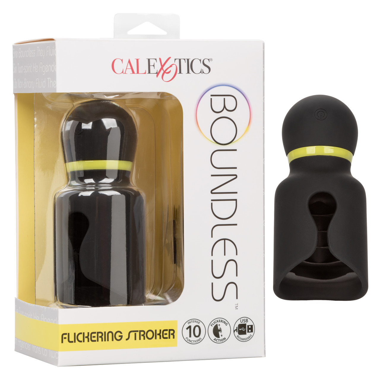 Вибромастурбатор с подвижным язычком CalExotics Boundless Flickering Stroker, черный