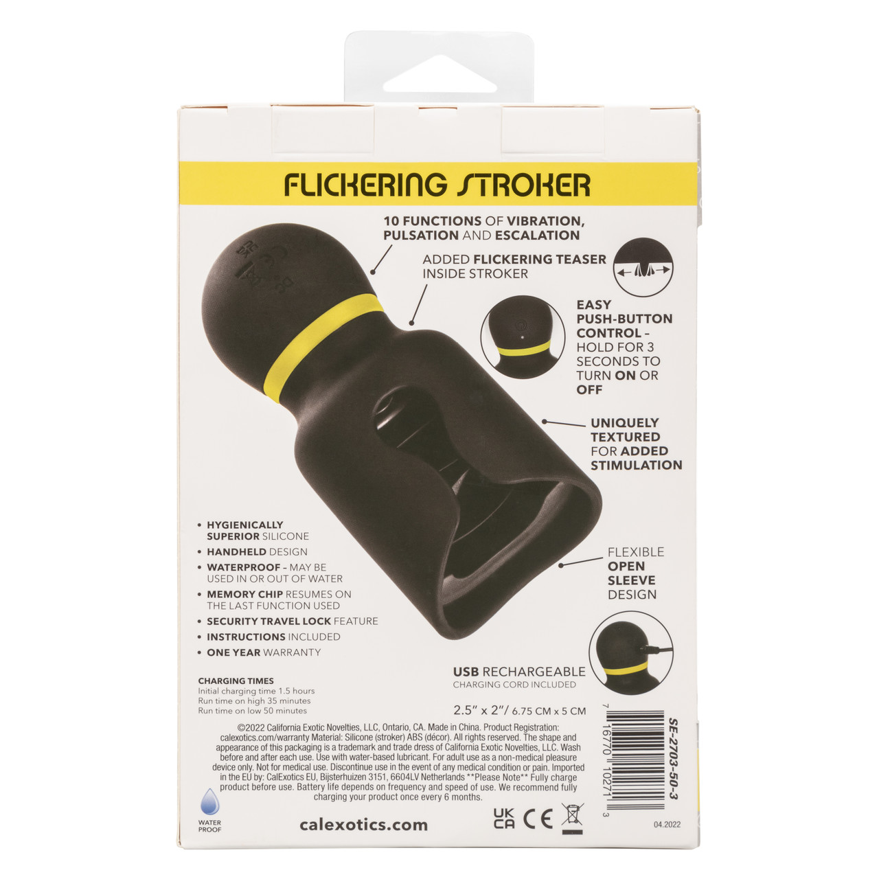 Вибромастурбатор с подвижным язычком CalExotics Boundless Flickering Stroker, черный