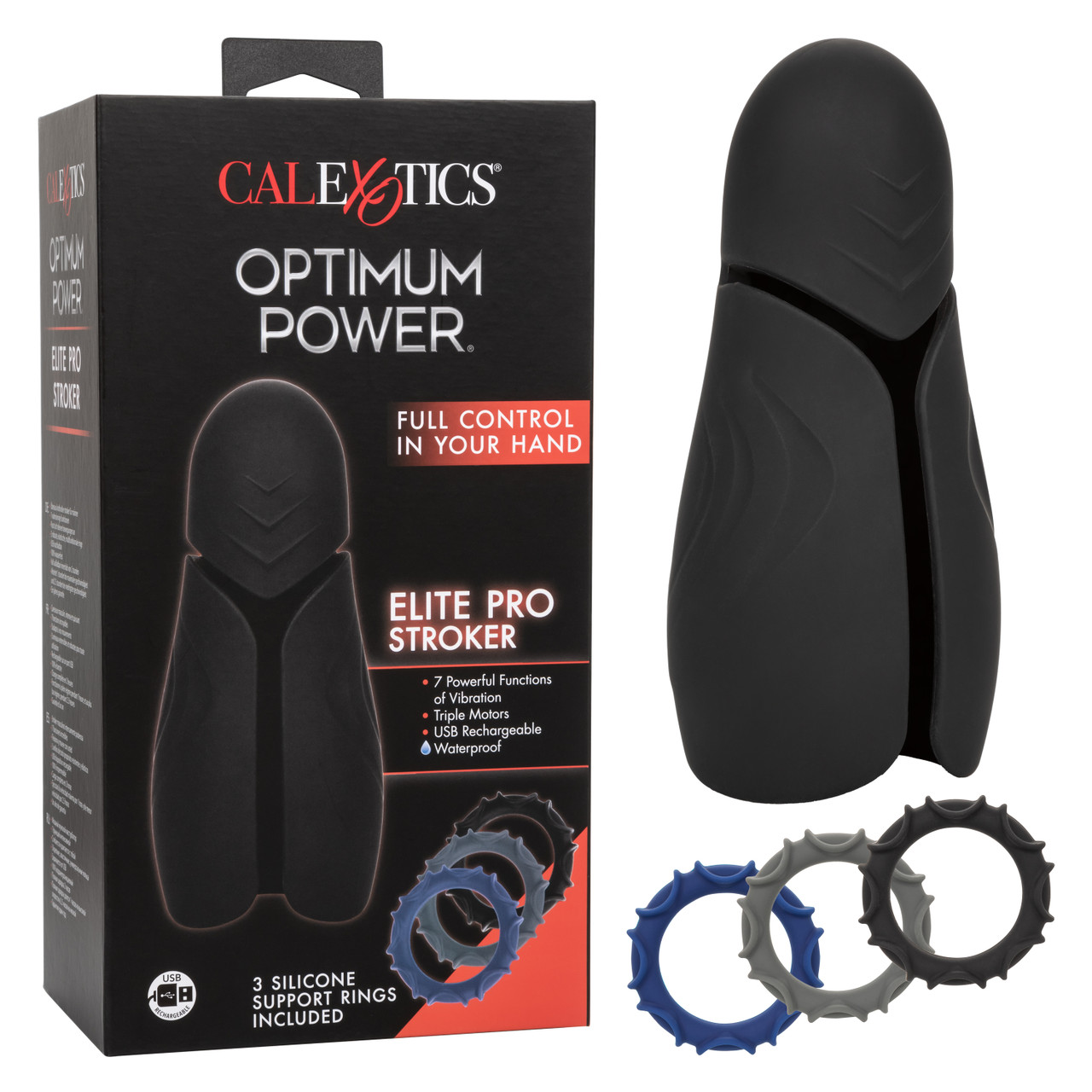 Вибромастурбатор CalExotics Optimum Power Elite Pro, черный