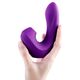 Вибронасадка на палец с вакуумным стимулятором Erocome Pictor, фиолетовая