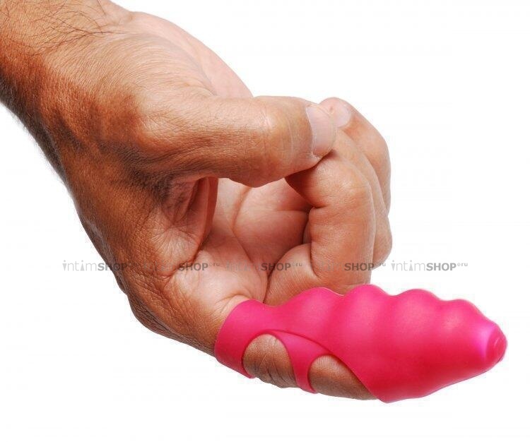 фото Вибронасадка на палец XR Brands Frisky Ripples, розовый