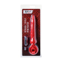 Вибронасадка на пенис Toyfa Black&Red с фиксацией формы и подхватом мошонки, красная