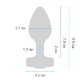 Вибропробка b-Vibe Jewel с пультом ДУ S/M, фиолетовая с розовым кристаллом