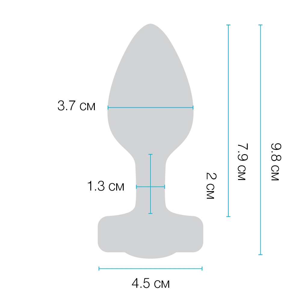 Вибропробка b-Vibe Jewel с пультом ДУ S/M, фиолетовая с розовым кристаллом