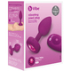 Вибропробка b-Vibe Jewel с пультом ДУ S/M, фиолетовая с розовым кристаллом
