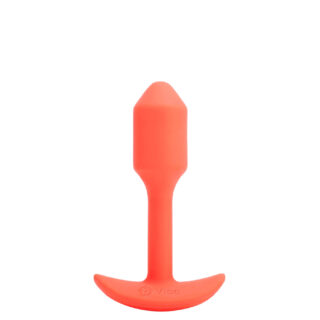 Вибропробка для ношения B-Vibe Vibrating Snug Plug 1, оранжевая