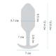 Вибропробка для ношения b-Vibe Vibrating Snug Plug 3, голубая