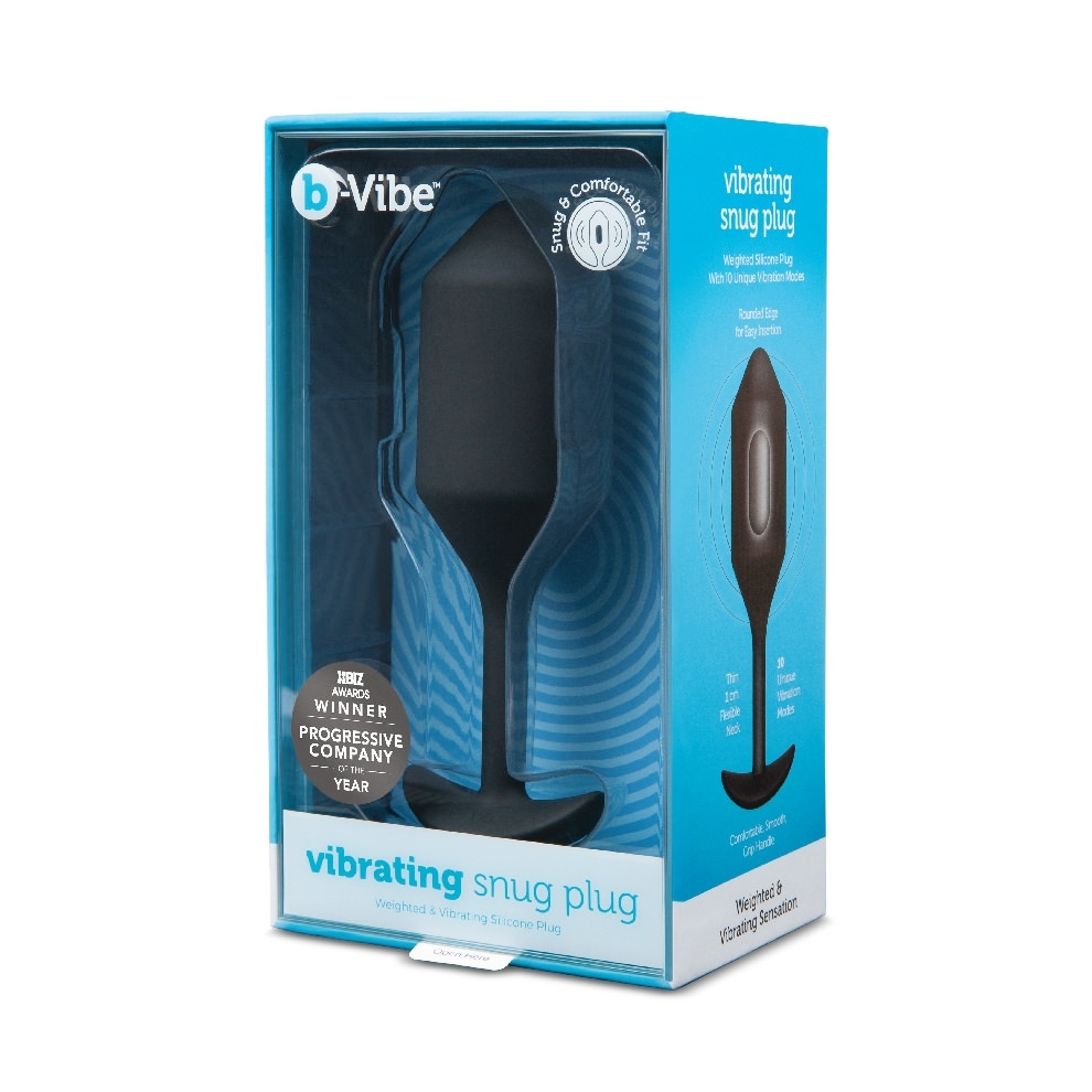 Вибропробка для ношения b-Vibe Vibrating Snug Plug 4, черная