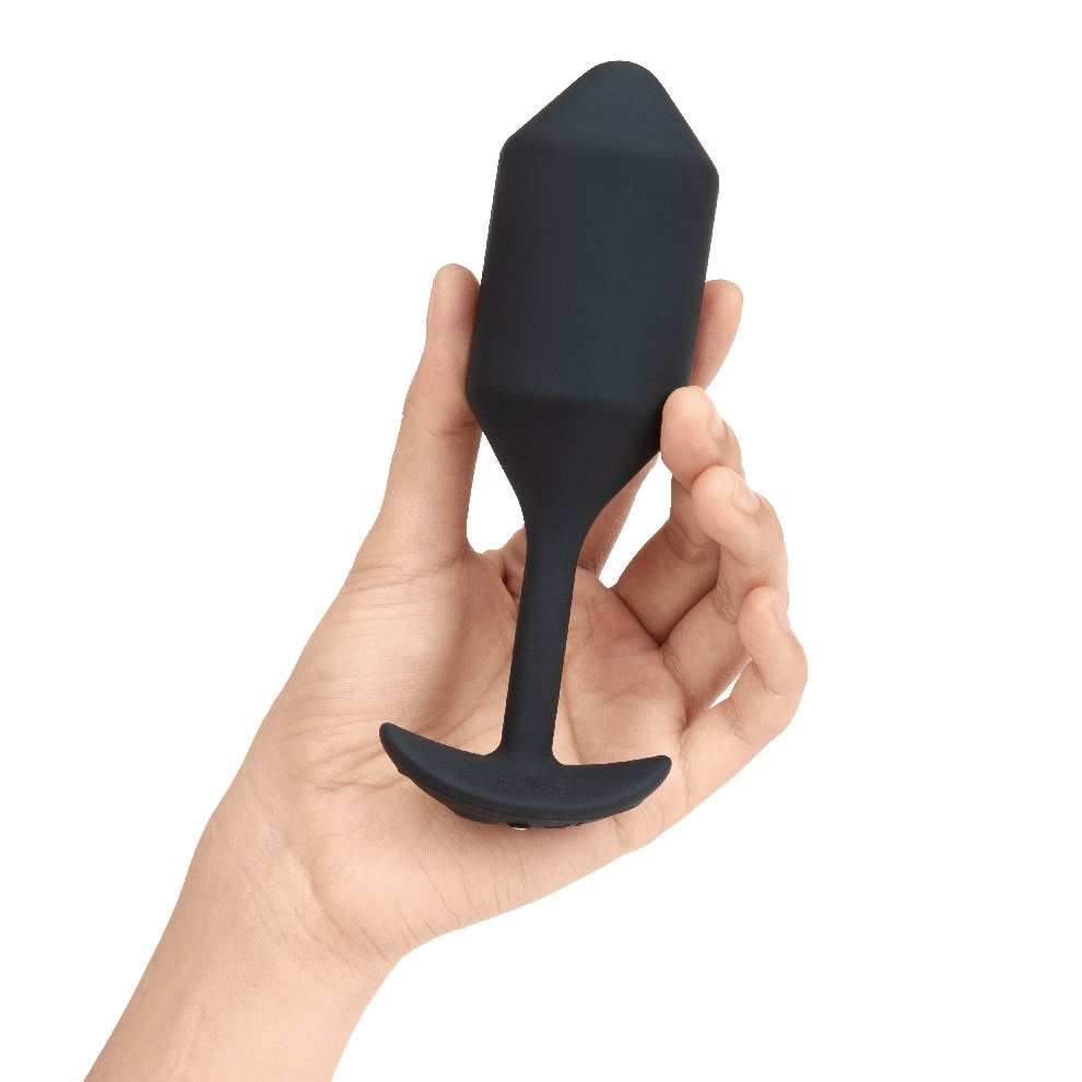 Вибропробка для ношения b-Vibe Vibrating Snug Plug 4, черная