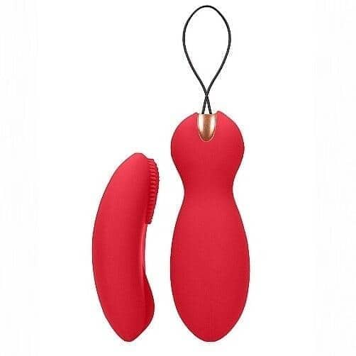 Набор виброшарики с вибропультом-щеточкой Purity Shots, красный