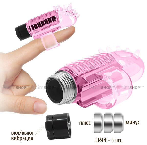 Вибростимулятор на палец Baile, розовый от IntimShop