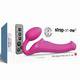 Страпон с вибрацией Strap-on-me 3 мотора M с пультом ДУ, розовый
