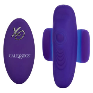 Вибровкладка в трусики с пульсацией CalExotics Lock-N-Play с пультом ДУ, фиолетовая