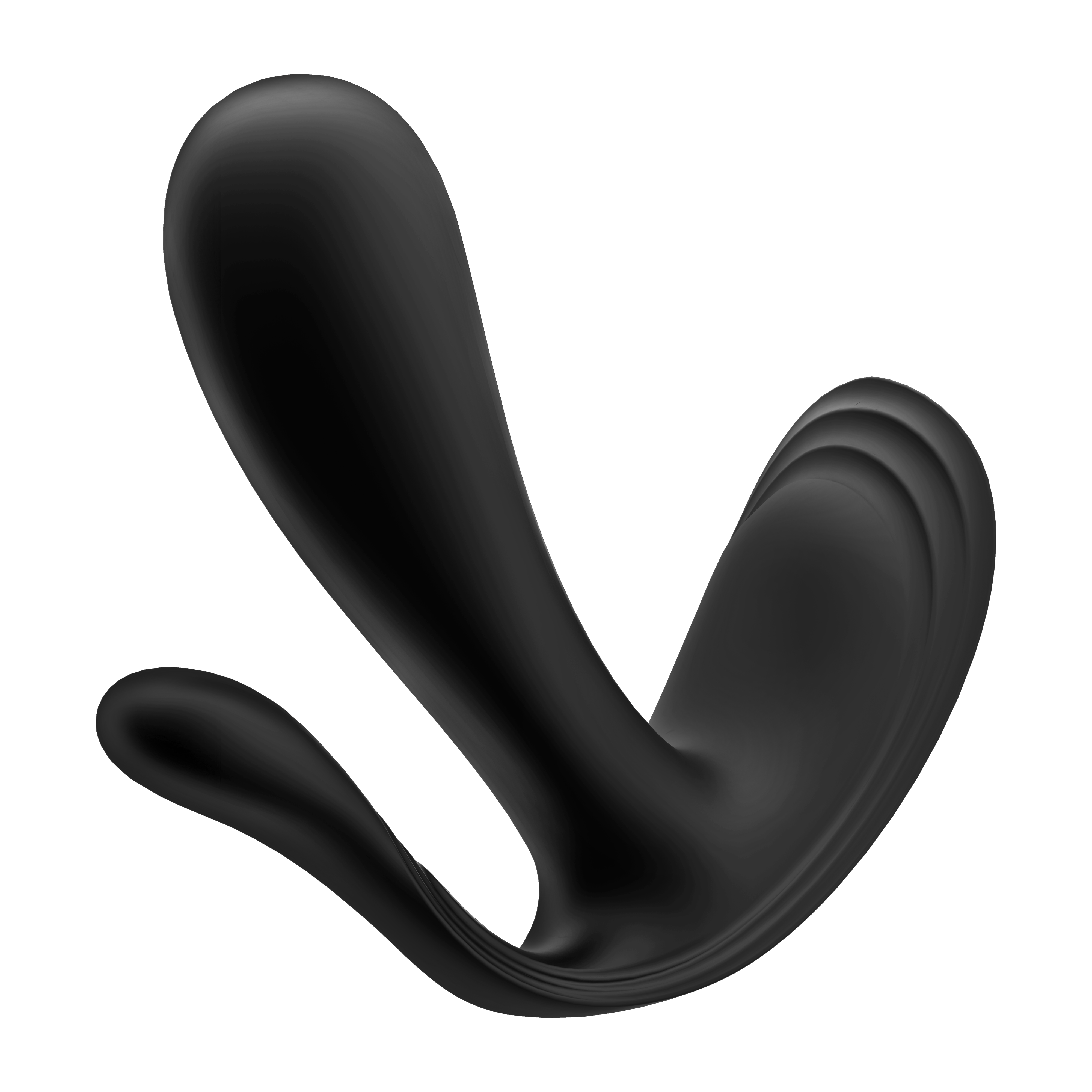 Вибровкладка в трусики с вагинальным и анальным отростком Satisfyer Top Secret+, черная