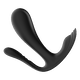 Вибратор для ношения с вагинальным и анальным отростком Satisfyer Top Secret+, черный