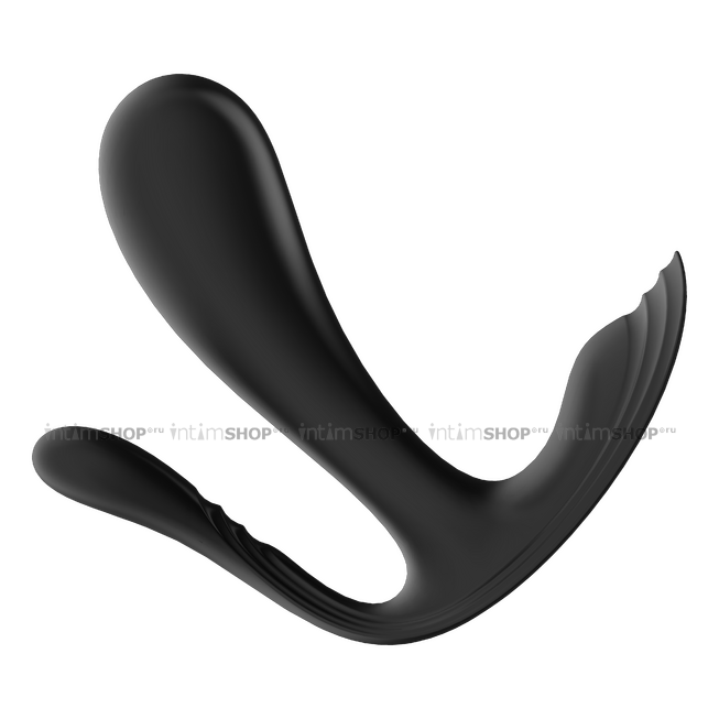 Вибровкладка в трусики с вагинальным и анальным отростком Satisfyer Top Secret+, черная - фото 6