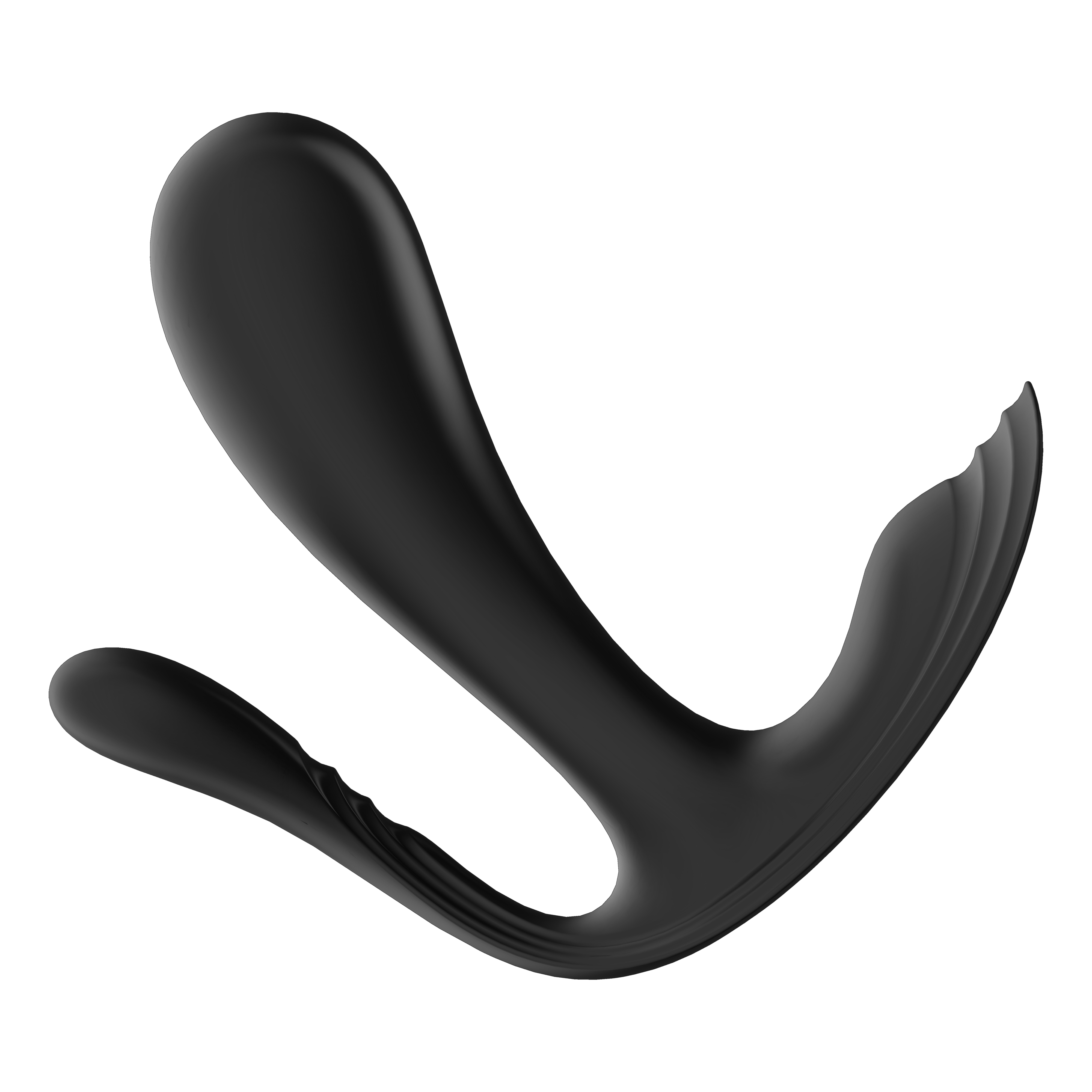 Вибровкладка в трусики с вагинальным и анальным отростком Satisfyer Top Secret+, черная