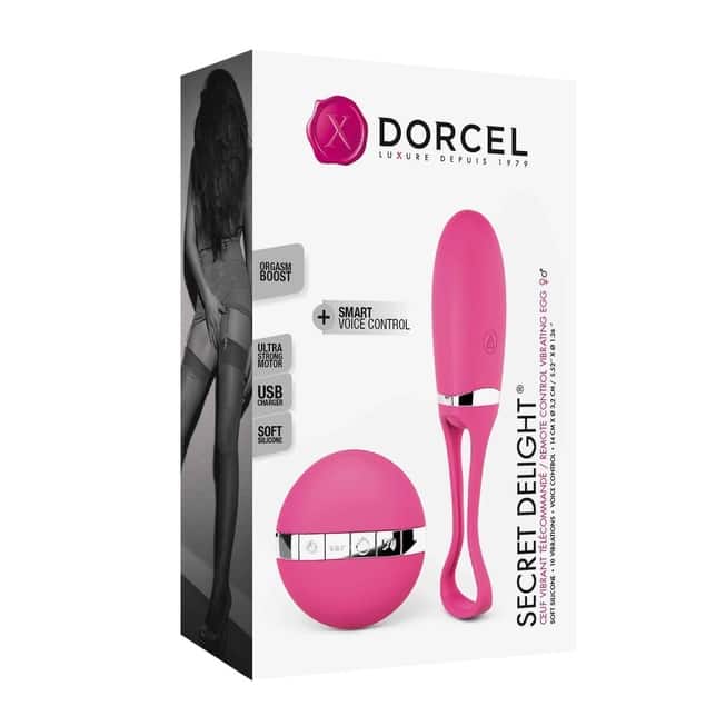 Виброяйцо Dorcel Secret Delight на ДУ с функцией голосового управления, розовый от IntimShop