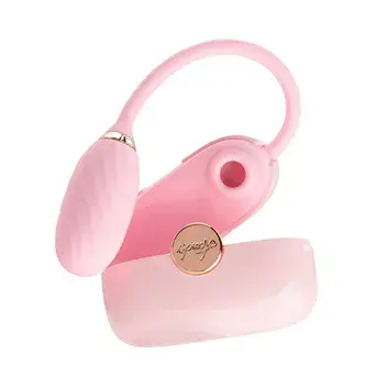 Вакуумный стимулятор и виброяйцо 2 в 1 Otouch Louis Vibrate, розовый