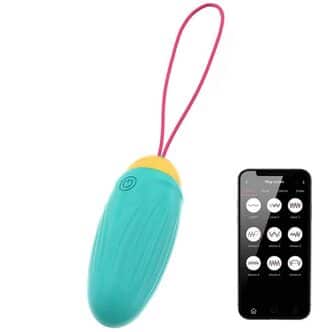 Виброяйцо с ротацией Oninder Cute, бирюзовое