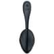 Виброяйцо Satisfyer Ribbed Petal с пультом ДУ, черное