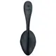 Виброяйцо Satisfyer Ribbed Petal с пультом ДУ, черное
