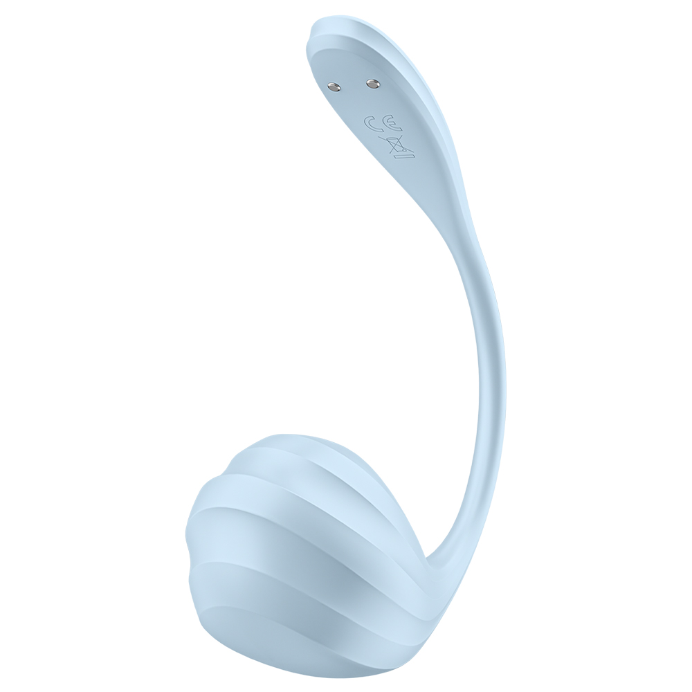 Виброяйцо Satisfyer Smooth Petal, голубое
