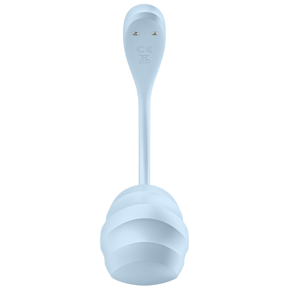 Виброяйцо Satisfyer Smooth Petal, голубое