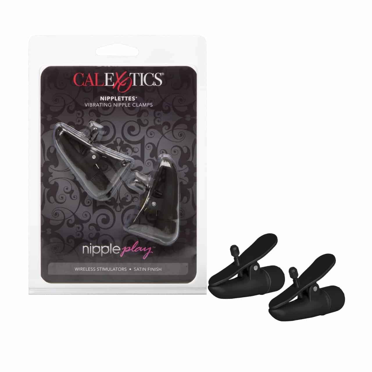 Виброзажимы для сосков CalExotics Nipple Play Nipplettes, черные